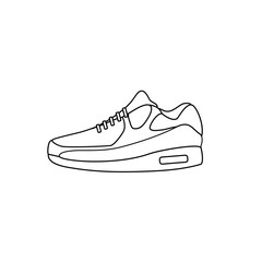 Sports sneakers line icon. Vector illustration