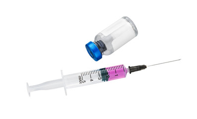 Fototapeta premium Syringe close-up. Medical syringe isolated.