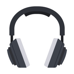 Studio Music Headphones vector icon flat isolated illustration