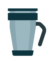 Thermo cup vector flat isolated
