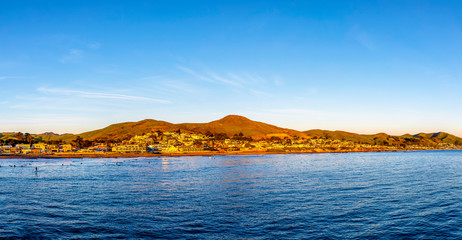 Afternoon Light on Coastal Town View