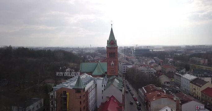 Aerial view, Church Tower pw. Mother of God of the Unceasing Help and Religious Congregation of the Redemptorists