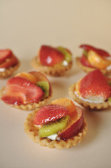 Delicious cake with fruit