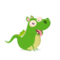 funny cartoon dragon looking like a dog