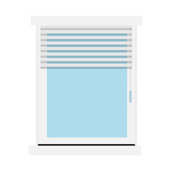Blinds on the window vector flat isolated
