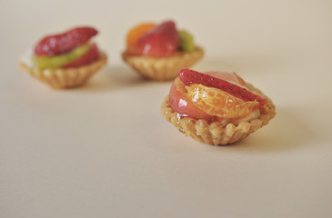 Delicious cake with fruit