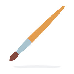 Round brushes for gouache paint vector flat isolated