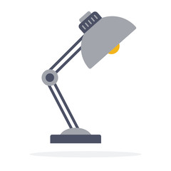 Table lamp vector flat isolated