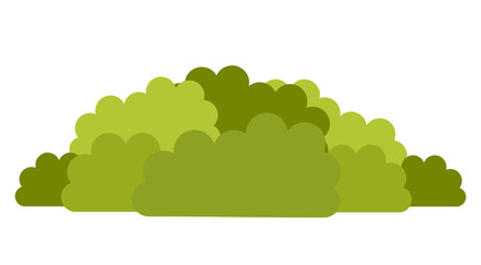 Deciduous shrubs vector icon flat isolated illustration