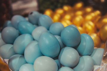 Blue and Gold Easter Eggs