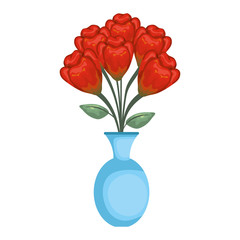 Obraz premium vase with roses icon
