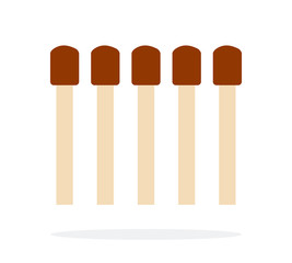 Matches in a row flat isolated
