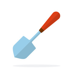 Garden shovel vector flat isolated
