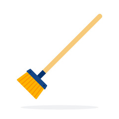 Brush for cleaning with large bristles flat isolated