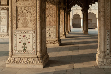 Diwan-i-Khas, or Hall of Private Audiences, in the Red Fort of Delhi