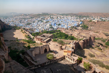 View on Jodhpur blue city in Rajasthan, India