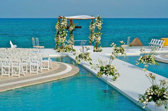 Gorgeous Setting For Beachfront Wedding Ceremony