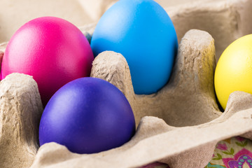 Fototapeta na wymiar Easter colorful eggs.