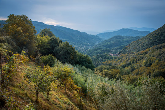landscape in the mountains near Lucca, Italy
