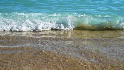 Tropical beach shoreline background.