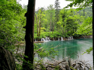 Obraz premium View of Plitvice Lakes Natural Park