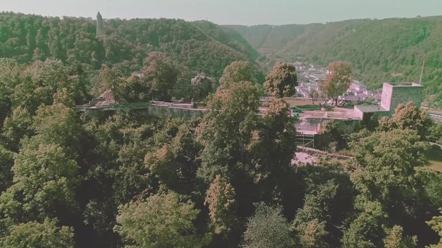 Germany - Drone flight on castle Helfensatein near Geislingen