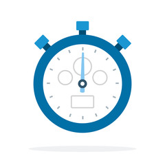 Sports mechanical stopwatch flat isolated