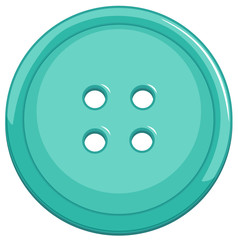 Isolated blue button on white background