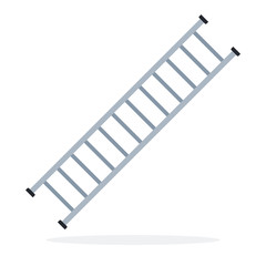 Fire ladder escape flat isolated vector