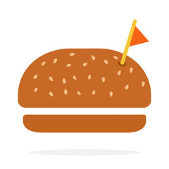 Bun with sesame seeds for burgers