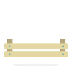 Wooden board case flat isolated