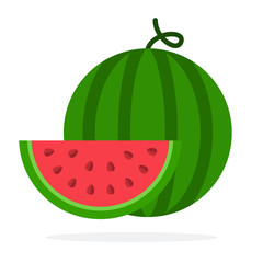 Watermelon and a slice of watermelon