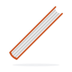 Vertical book thickness vector flat isolated