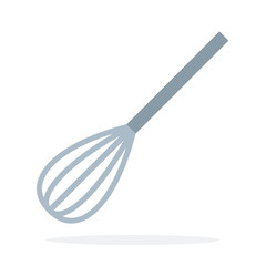 Metal whisk for whipping vector flat isolated