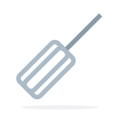 Square metal whisk vector flat isolated