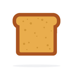 Piece of bread for the sandwich vector flat isolated