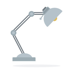 Table lamp vector flat isolated