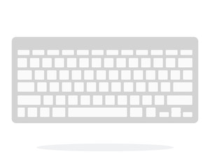 Wireless keyboard vector flat isolated