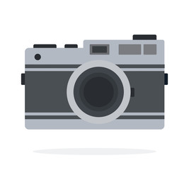 Mechanical camera vector flat isolated