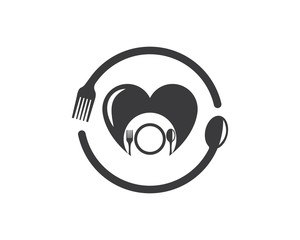 fork,spoon logo vector illustration