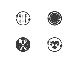 Fototapeta premium fork,spoon logo vector illustration