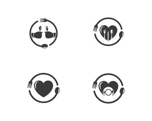 fork,spoon logo vector illustration
