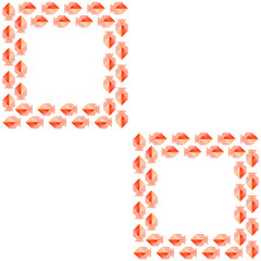 Watercolor seamless pattern with fishes in a row and square on a white background. Origami style. Illustration.