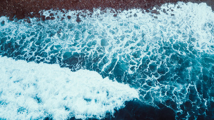 Aerial View of Waves and Beach Along the Great Ocean Road Australia