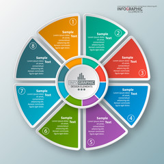 Abstract 3D Paper Infographics. Business template .Vector illustration