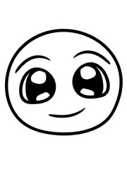 gesicht kopf rund süß niedlich große augen comic cartoon lustig lächeln design cool