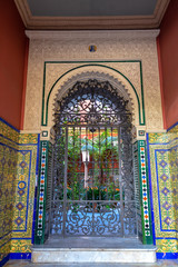 Beautiful Building Entrance in Seville - obrazy, fototapety, plakaty