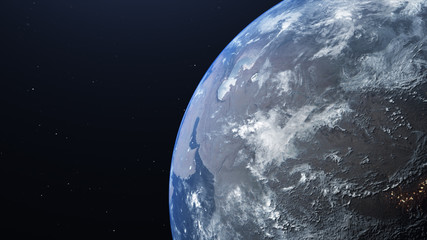 Fototapeta premium 地球 惑星 天体 天の川 神秘 幻想 天文 銀河