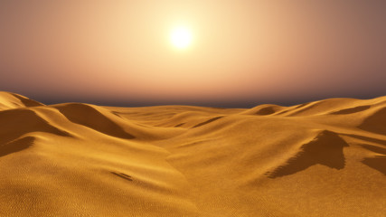 sunset in the desert