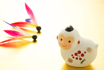 猿 申年 干支 サル 年賀素材